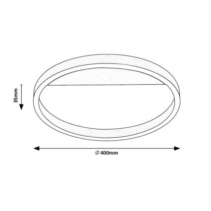 Rabalux - Candeeiro de tecto LED/20W/230V dourado Ø 40 cm
