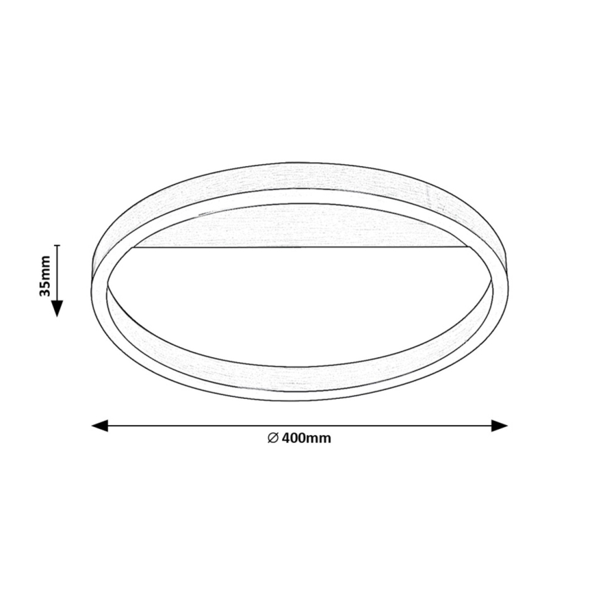 Rabalux - Candeeiro de tecto LED/20W/230V, cromo mate, Ø 40 cm