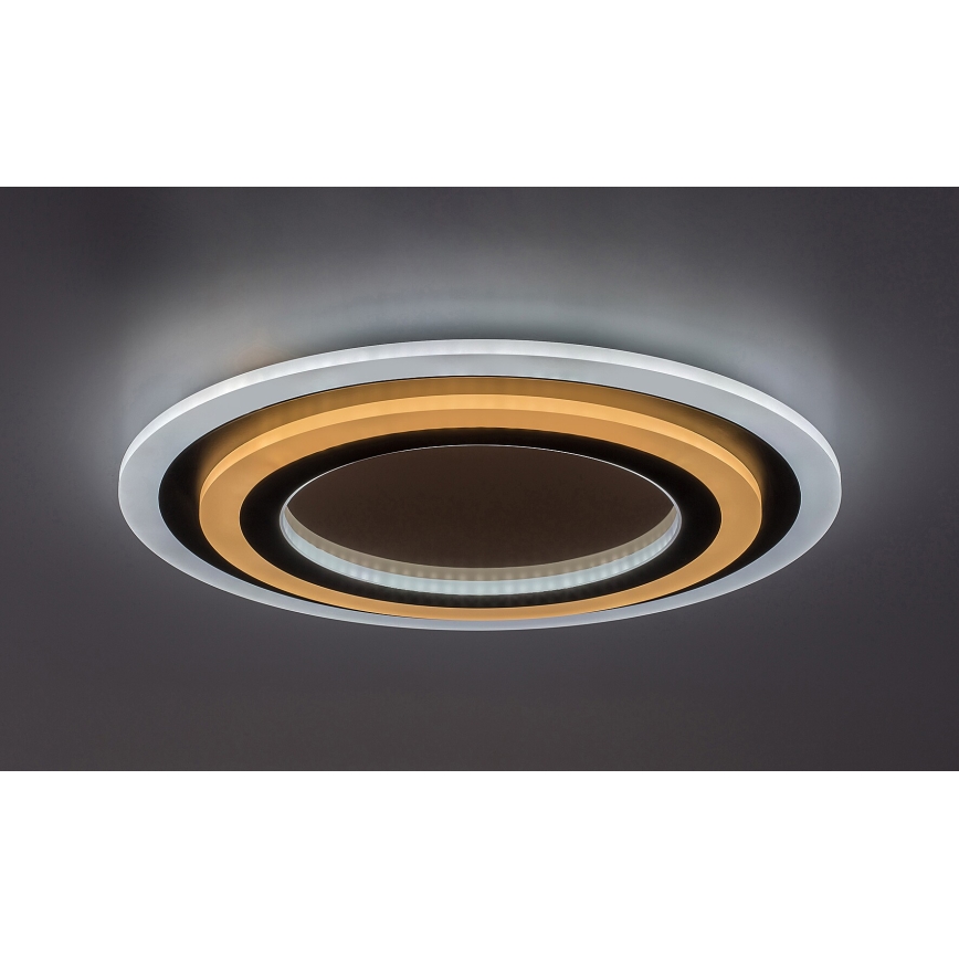 Rabalux - Candeeiro de teto LED dimerizável LED/56W/230V 3000/4000/6000K cromo mate/preto + controlo remoto Ø 45 cm
