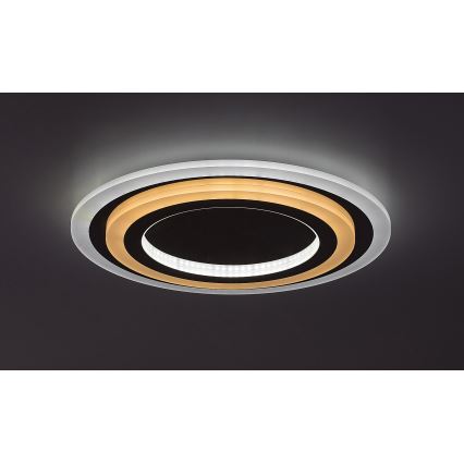 Rabalux - Plafon de teto LED dimável 56W/230V 3000/4000/6000K cromo fosco + controlo remoto Ø 45 cm