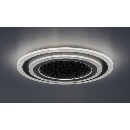 Rabalux - Luminária de teto LED dimerizável LED/56W/230V 3000/4000/6000K, preta + controlo remoto, Ø 45 cm