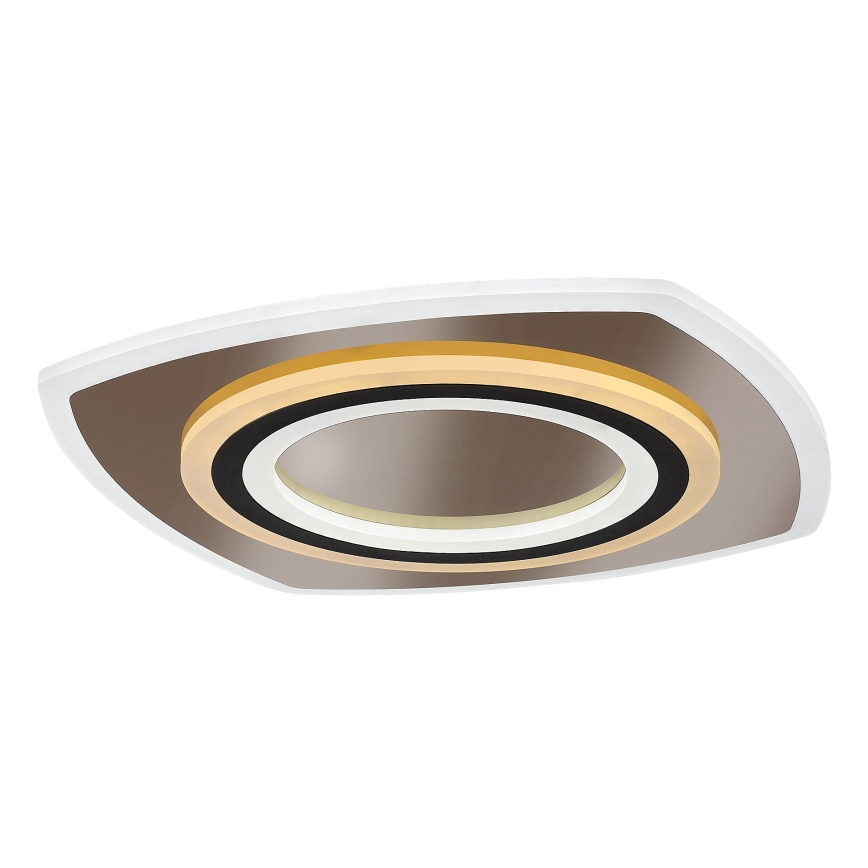Rabalux - Luminária de teto LED dimerizável LED/60W/230V 3000/4000/6000K cromado mate/preto + controlo remoto 48x48 cm