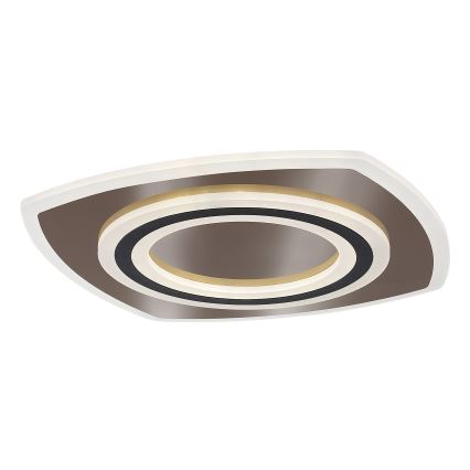 Rabalux - Luminária de teto LED dimerizável LED/60W/230V 3000/4000/6000K cromado mate/preto + controlo remoto 48x48 cm