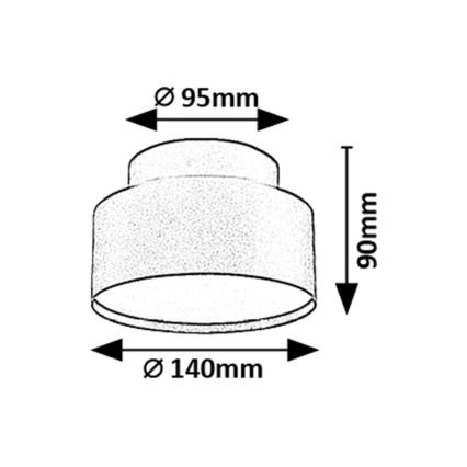 Rabalux - Candeeiro de teto LED/24W/230V 3000K preto Ø 14 cm