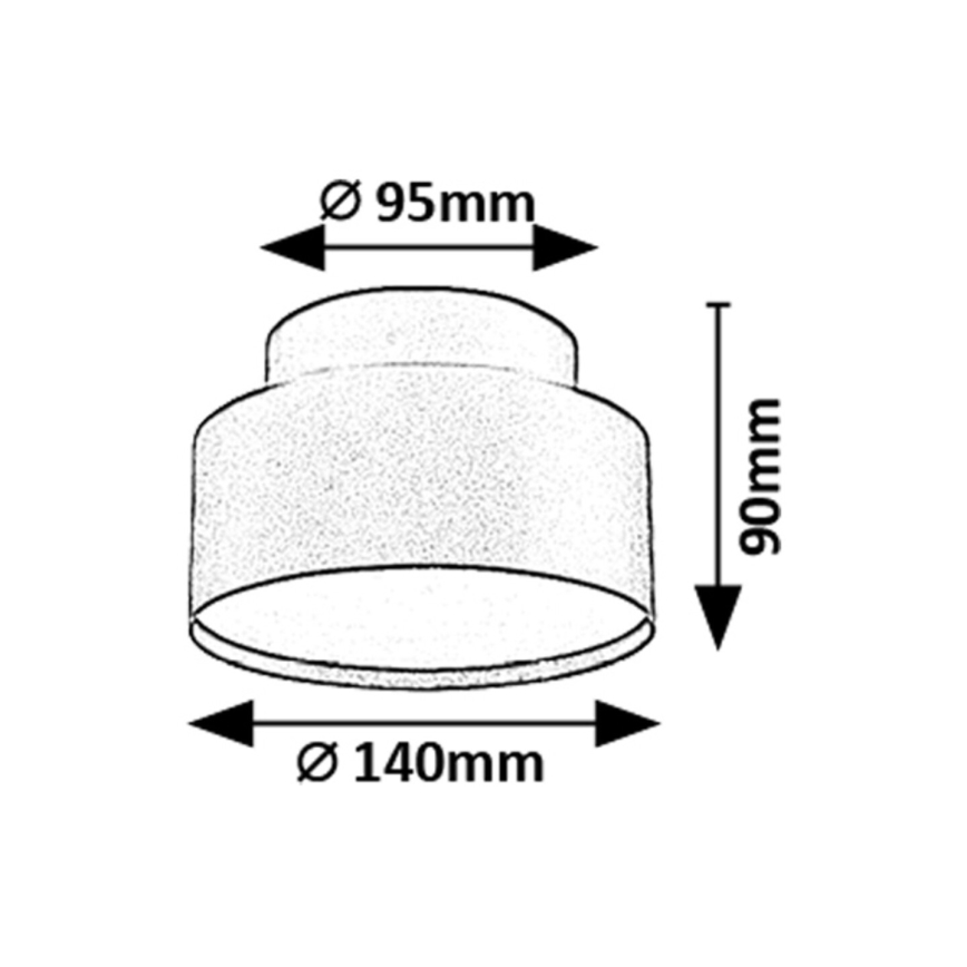 Rabalux - Candeeiro de teto LED/24W/230V 3000K preto Ø 14 cm