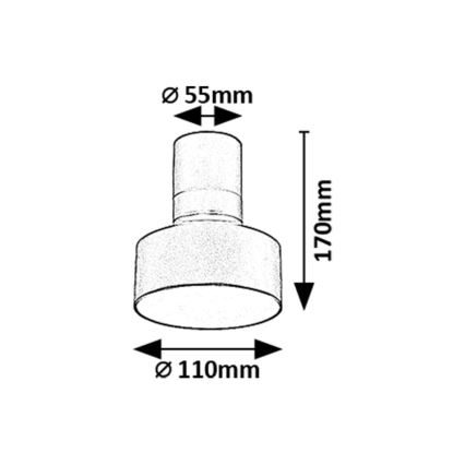 Rabalux - Candeeiro de tecto LED/10W/230V 3000K preto Ø 11 cm