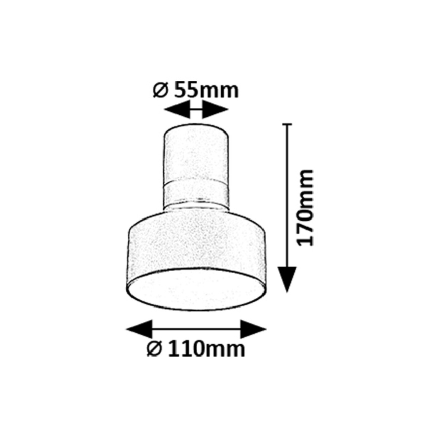 Rabalux - Candeeiro de tecto LED/10W/230V 3000K preto Ø 11 cm