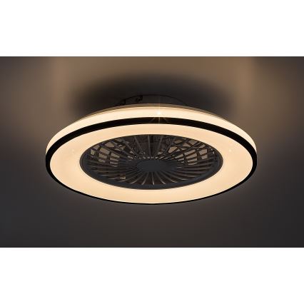 Rabalux - Luminária de teto LED regulável com ventilador LED/48W/230V 3000-6500K + controlo remoto