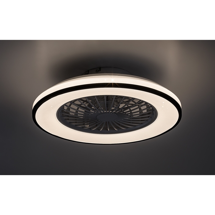 Rabalux - Luminária de teto LED regulável com ventilador LED/48W/230V 3000-6500K + controlo remoto