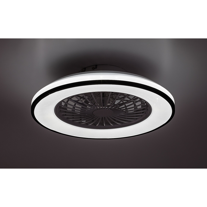 Rabalux - Luminária de teto LED regulável com ventilador LED/48W/230V 3000-6500K + controlo remoto