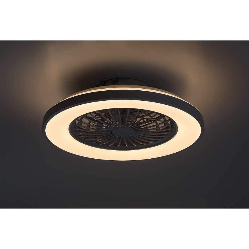 Rabalux - Luminária de teto LED regulável com ventilador LED/48W/230V 3000-6500K + controlo remoto