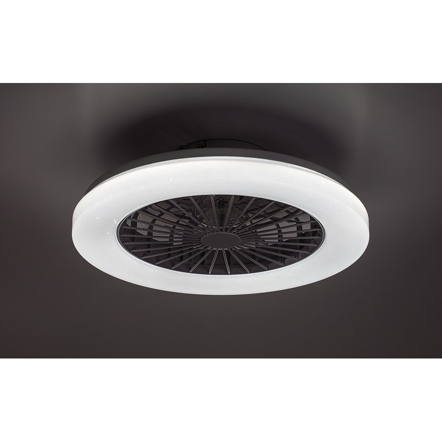 Rabalux - Luminária de teto LED RGB regulável com ventilador LED/48W/230V 3000-6500K + controlo remoto