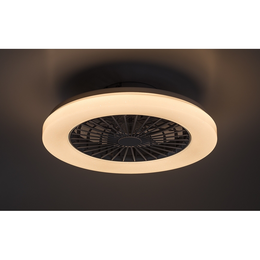 Rabalux - Luminária de teto LED RGB regulável com ventilador LED/48W/230V 3000-6500K + controlo remoto