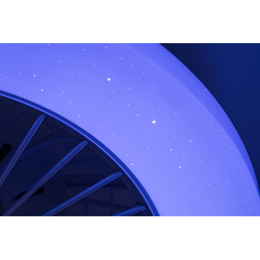 Rabalux - Luminária de teto LED RGB regulável com ventilador LED/48W/230V 3000-6500K + controlo remoto