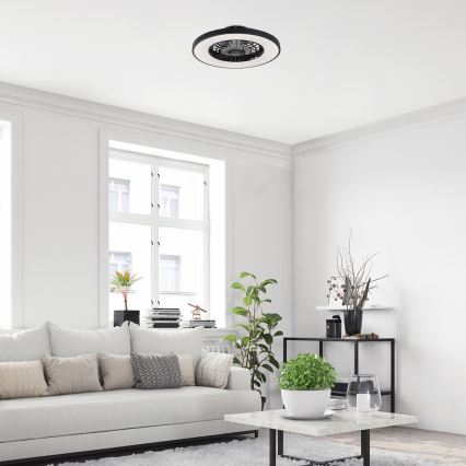 Rabalux - Luminária de teto LED regulável com ventilador LED/72W/230V 3000-6500K + controlo remoto