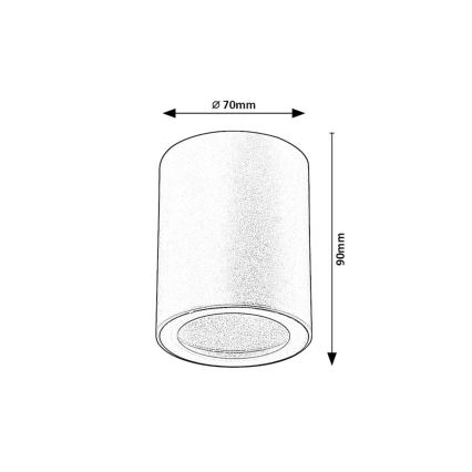 Rabalux - Candeeiro de tecto 1xGU10/35W/230V, diâmetro 7 cm, preto