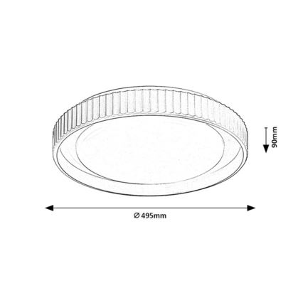 Rabalux - Luminária de teto LED regulável LED/48W/230V 3000-6500K diâmetro 49,5 cm + controlo remoto