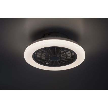 Rabalux - Candeeiro de teto LED regulável com ventilador LED/24W/230V 3000-6500K + controlo remoto