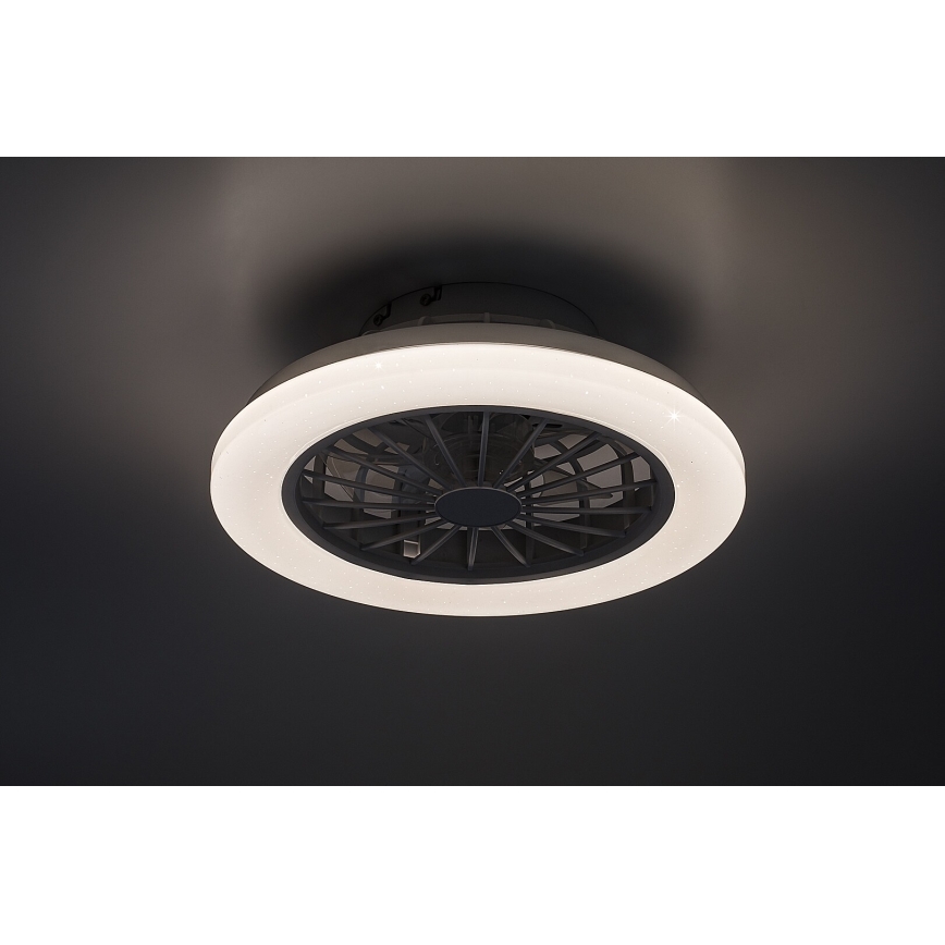 Rabalux - Candeeiro de teto LED regulável com ventilador LED/24W/230V 3000-6500K + controlo remoto