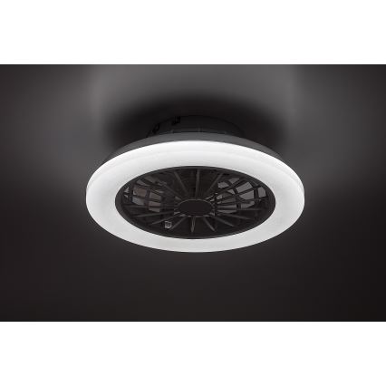Rabalux - Candeeiro de teto LED regulável com ventilador LED/24W/230V 3000-6500K + controlo remoto