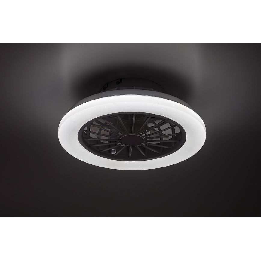 Rabalux - Candeeiro de teto LED regulável com ventilador LED/24W/230V 3000-6500K + controlo remoto