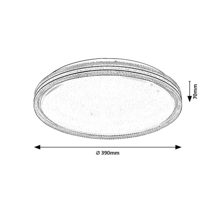 Rabalux - Candeeiro de tecto LED regulável LED/34W/230V 3000-6500K diâmetro 39 cm + controlo remoto