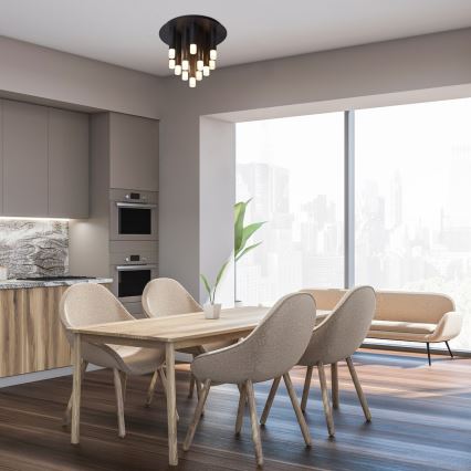 Rabalux - Candeeiro de teto 13xG9/5W/230V preto Ø 34 cm