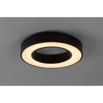 Rabalux - Luminária de teto LED, 24W/230V, 3000/4000/6500K, Ø 40 cm, preta