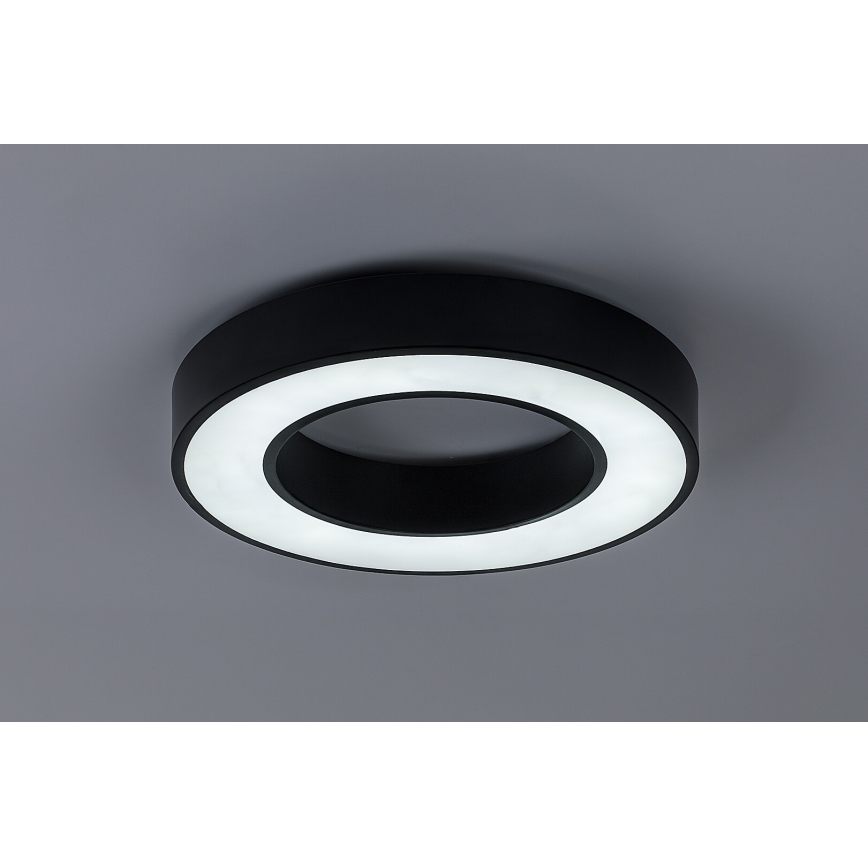 Rabalux - Luminária de teto LED, 24W/230V, 3000/4000/6500K, Ø 40 cm, preta