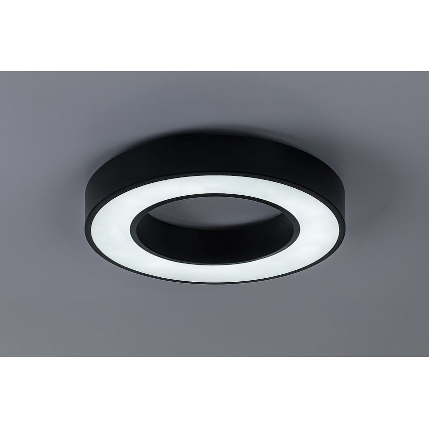 Rabalux - Luminária de tecto LED regulável LED/45W/230V 3000–6500K Ø 60 cm preta + controlo remoto