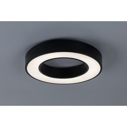 Rabalux - Luminária de tecto LED regulável LED/45W/230V 3000–6500K Ø 60 cm preta + controlo remoto