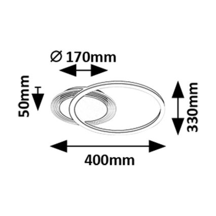 Rabalux - Candeeiro de tecto LED/24W/230V 3000K 33x40 cm