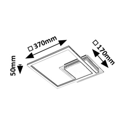 Rabalux - Luminária de teto LED 24W/230V 3000K 37x37 cm