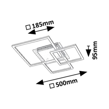 Rabalux - Candeeiro de tecto LED/40W/230V 3000K 50x50 cm