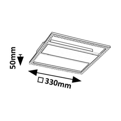 Rabalux - Candeeiro de teto LED/24W/230V 4000K 33x33 cm