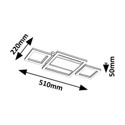 Rabalux - Luminária de Teto LED/24W/230V 4000K 22x51 cm