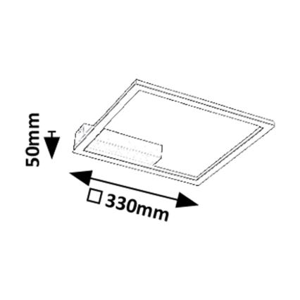 Rabalux - Candeeiro de tecto LED/24W/230V 3000K 33x33 cm