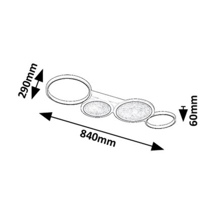 Rabalux - Iluminação de teto LED com regulação LED/40W/230V 3000-6500K + comando