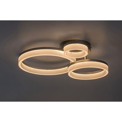 Rabalux - LED Candeeiro de tecto LED/24W/230V 3000/4000/6500K 38x51 cm cromo fosco