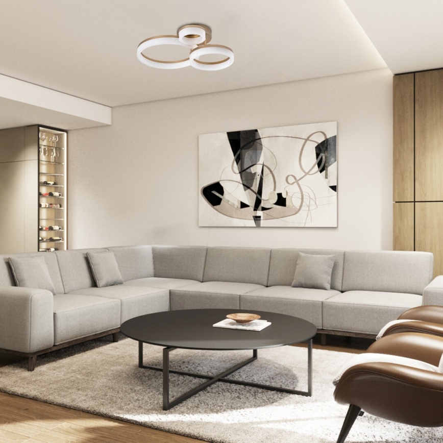 Rabalux - Iluminação de teto LED LED/24W/230V 3000/4000/6500K dourado 38x51 cm