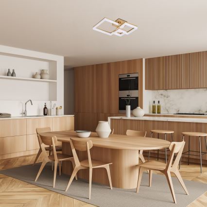 Rabalux - Iluminação de teto LED LED/22W/230V 3000/4000/6500K dourado 47x47 cm