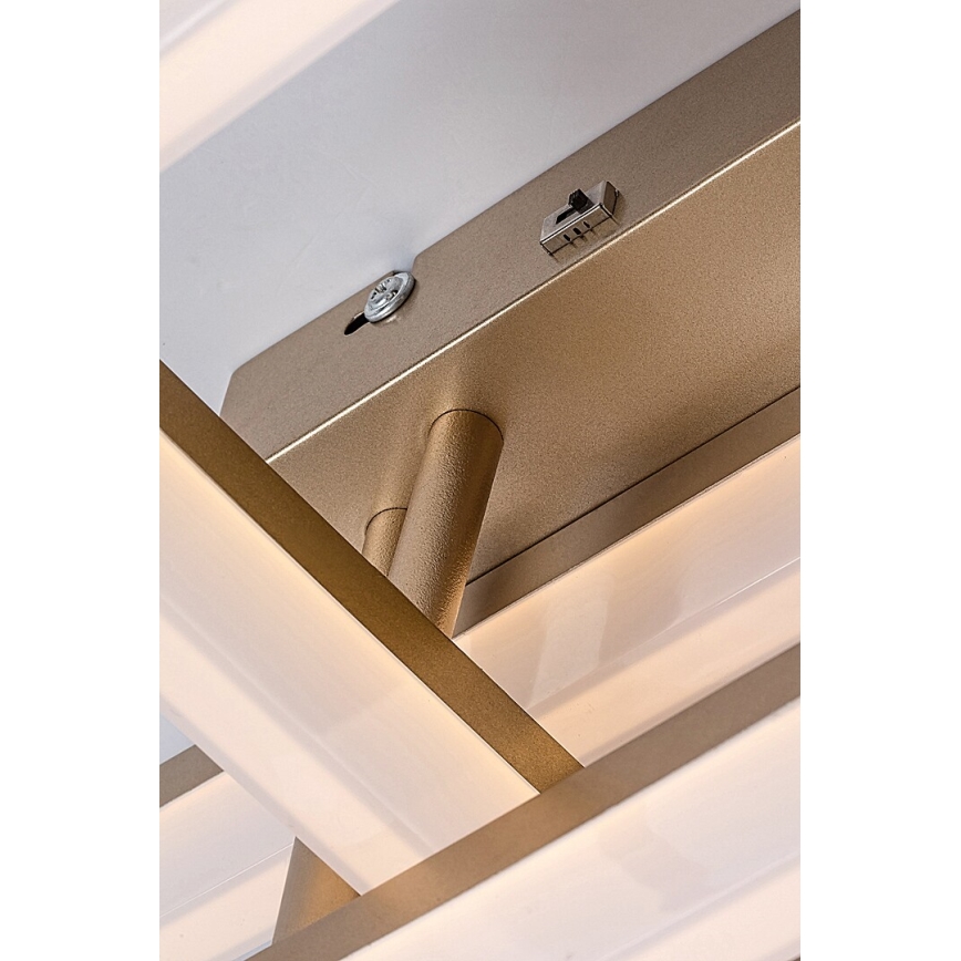 Rabalux - Iluminação de teto LED LED/22W/230V 3000/4000/6500K dourado 47x47 cm