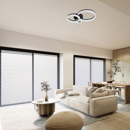 Rabalux - Iluminação de teto LED LED/24W/230V 3000/4000/6500K preto 38x51 cm