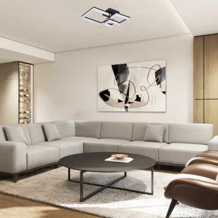 Rabalux - Iluminação de teto LED LED/22W/230V 3000/4000/6500K preto 47x47 cm