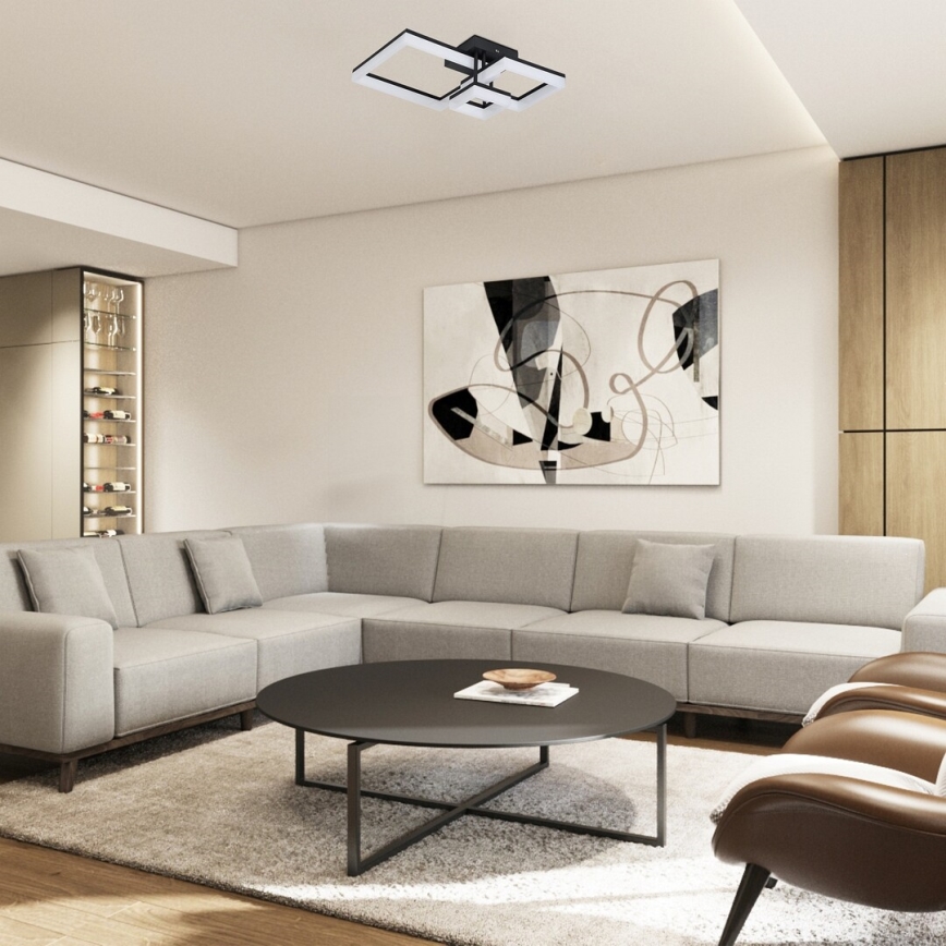 Rabalux - Iluminação de teto LED LED/22W/230V 3000/4000/6500K preto 47x47 cm