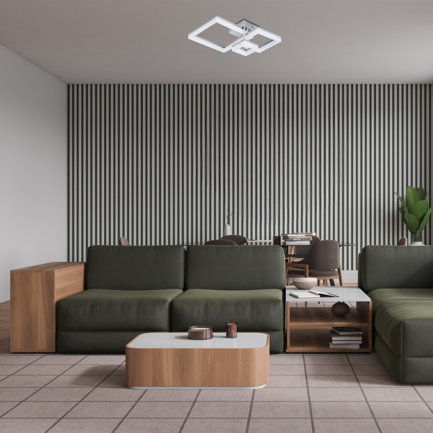 Rabalux - Iluminação de teto LED LED/22W/230V 3000/4000/6500K cromado mate 47x47 cm