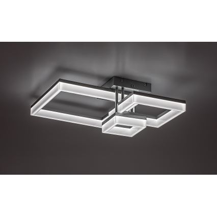 Rabalux - Iluminação de teto LED LED/22W/230V 3000/4000/6500K cromado mate 47x47 cm
