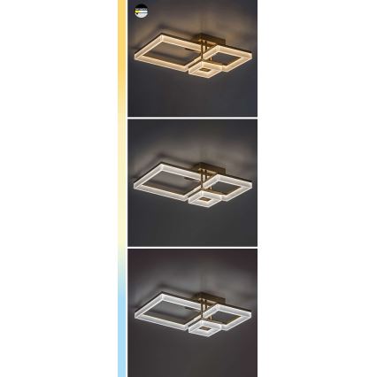 Rabalux - Iluminação de teto LED LED/22W/230V 3000/4000/6500K cromado mate 47x47 cm