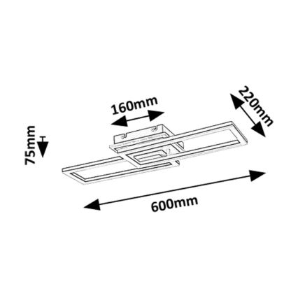 Rabalux - Plafon LED dimerizável LED/30W/230V 3000-6500K + controlo remoto comprimento 60 cm