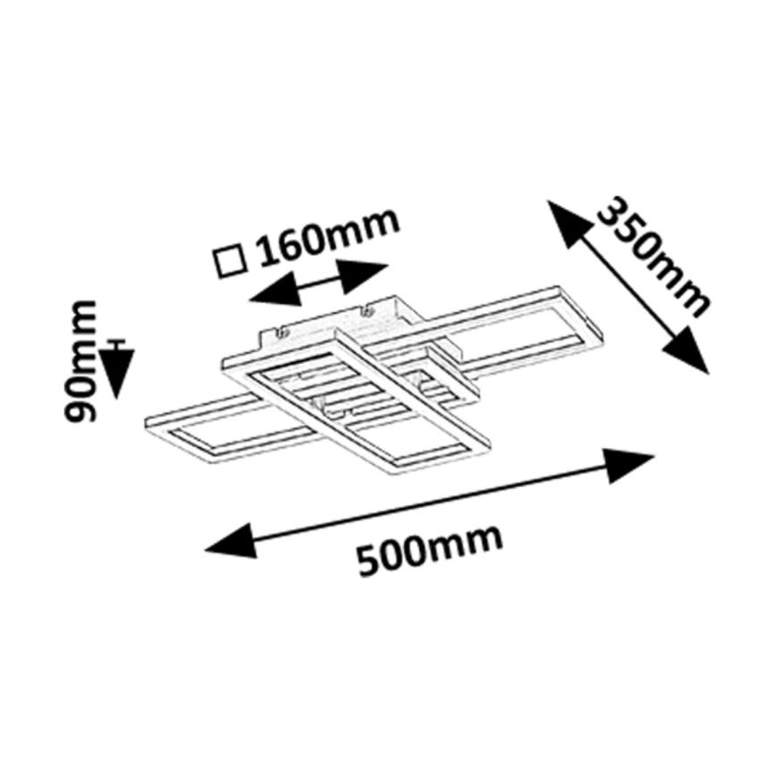 Rabalux - Candeeiro de teto LED dimerizável LED/40W/230V 3000-6500K + controlo remoto 35x50 cm